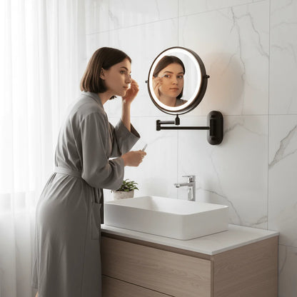Magnifying Mirror Adjustable LED Lighting Rechargeable 3x–10x Magnification