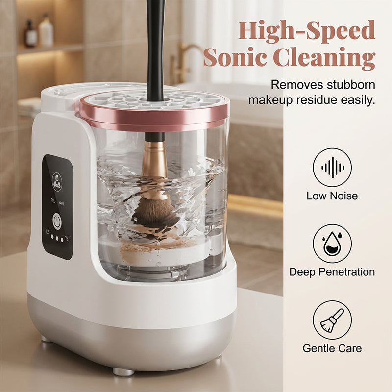 Makeup Brush Cleaner UV Light Sonic Cleaning & Fast Air Drying