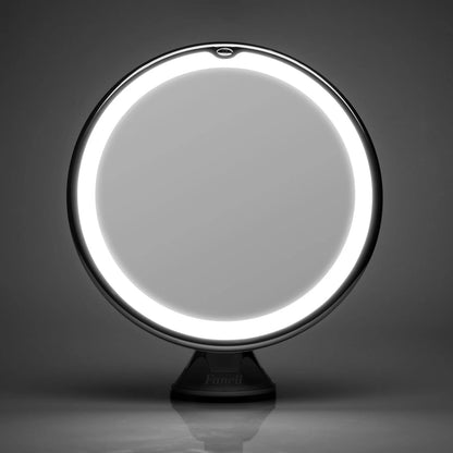 Makeup Mirror 10x Magnification LED Ring Light Suction Mount