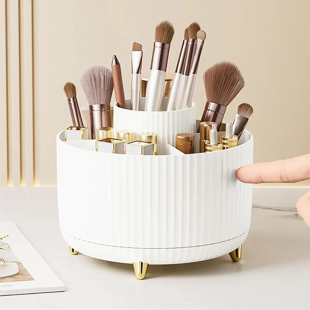 Makeup Organizer 360° Rotating Carousel 5 Compartments