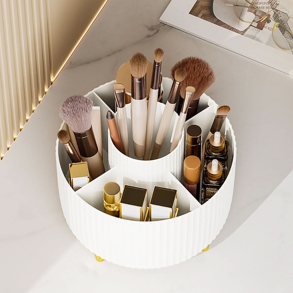 Makeup Organizer 360° Rotating Carousel 5 Compartments