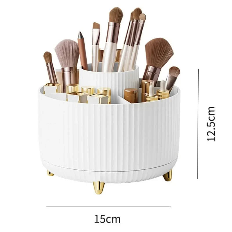 Makeup Organizer 360° Rotating Carousel 5 Compartments