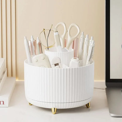 Makeup Organizer 360° Rotating Carousel 5 Compartments