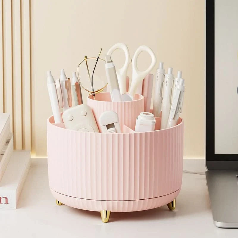 Makeup Organizer 360° Rotating Carousel 5 Compartments