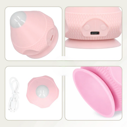 Massage Ball Suction Cup Heat & Vibration USB Rechargeable