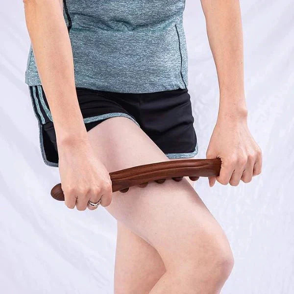Massage Stick Beech Wood Five Rollers Lymphatic Drainage