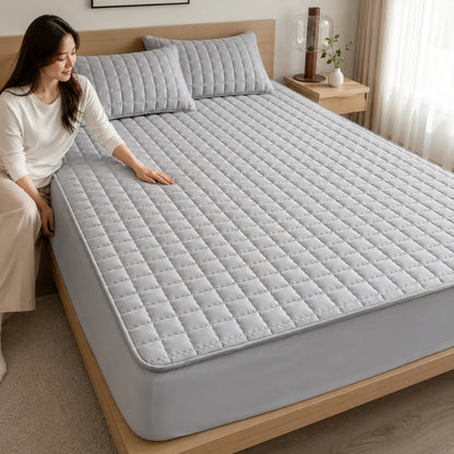 Mattress Protector Water-Resistant Quilted Breathable Machine-Washable