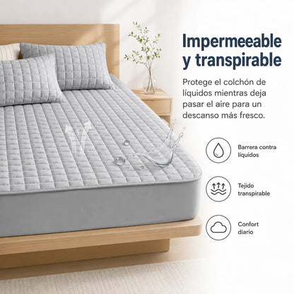 Mattress Protector Water-Resistant Quilted Breathable Machine-Washable