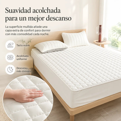 Mattress Protector Water-Resistant Quilted Breathable Machine-Washable