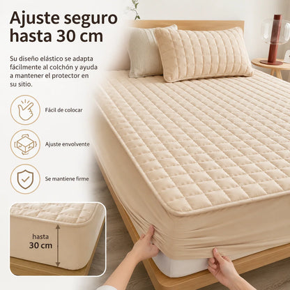 Mattress Protector Water-Resistant Quilted Breathable Machine-Washable
