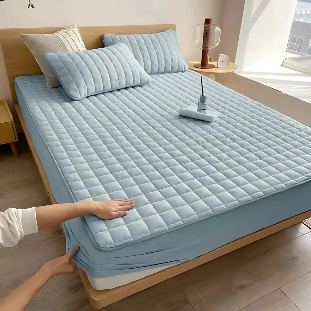 Mattress Protector Water-Resistant Quilted Breathable Machine-Washable