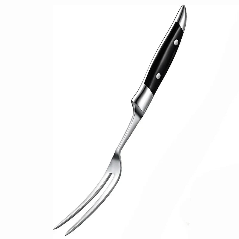 Meat Fork Stainless Steel Head & Ergonomic Wooden Handle
