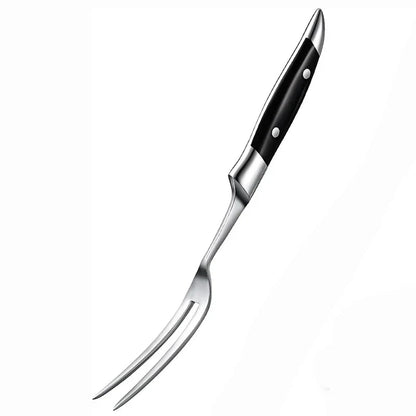Meat Fork Stainless Steel Head & Ergonomic Wooden Handle