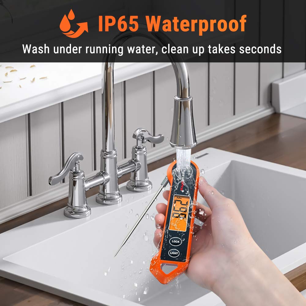 Meat Thermometer Instant-Read Foldable Stainless Steel Probe