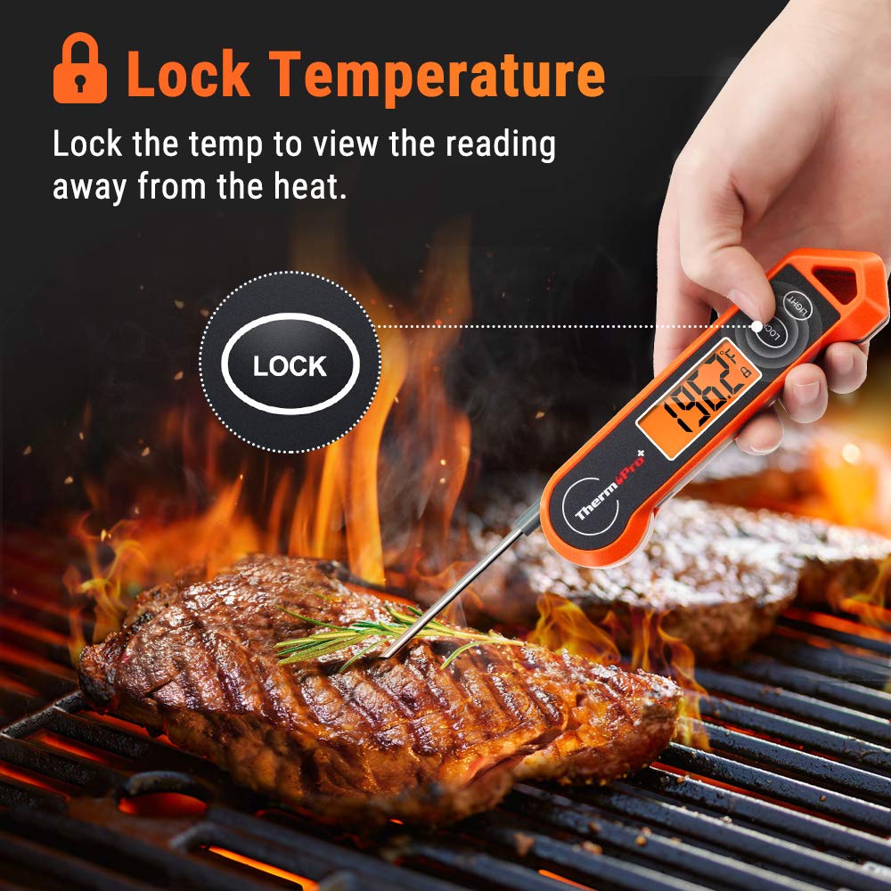 Meat Thermometer Instant-Read Foldable Stainless Steel Probe