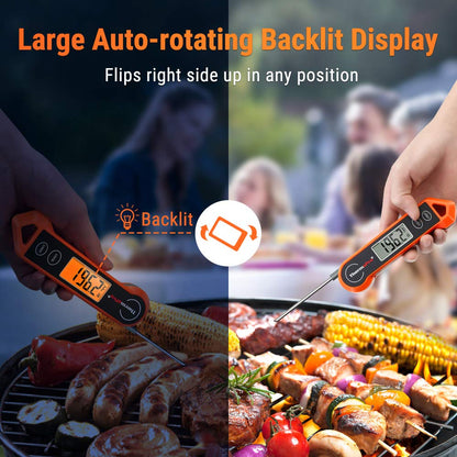 Meat Thermometer Instant-Read Foldable Stainless Steel Probe