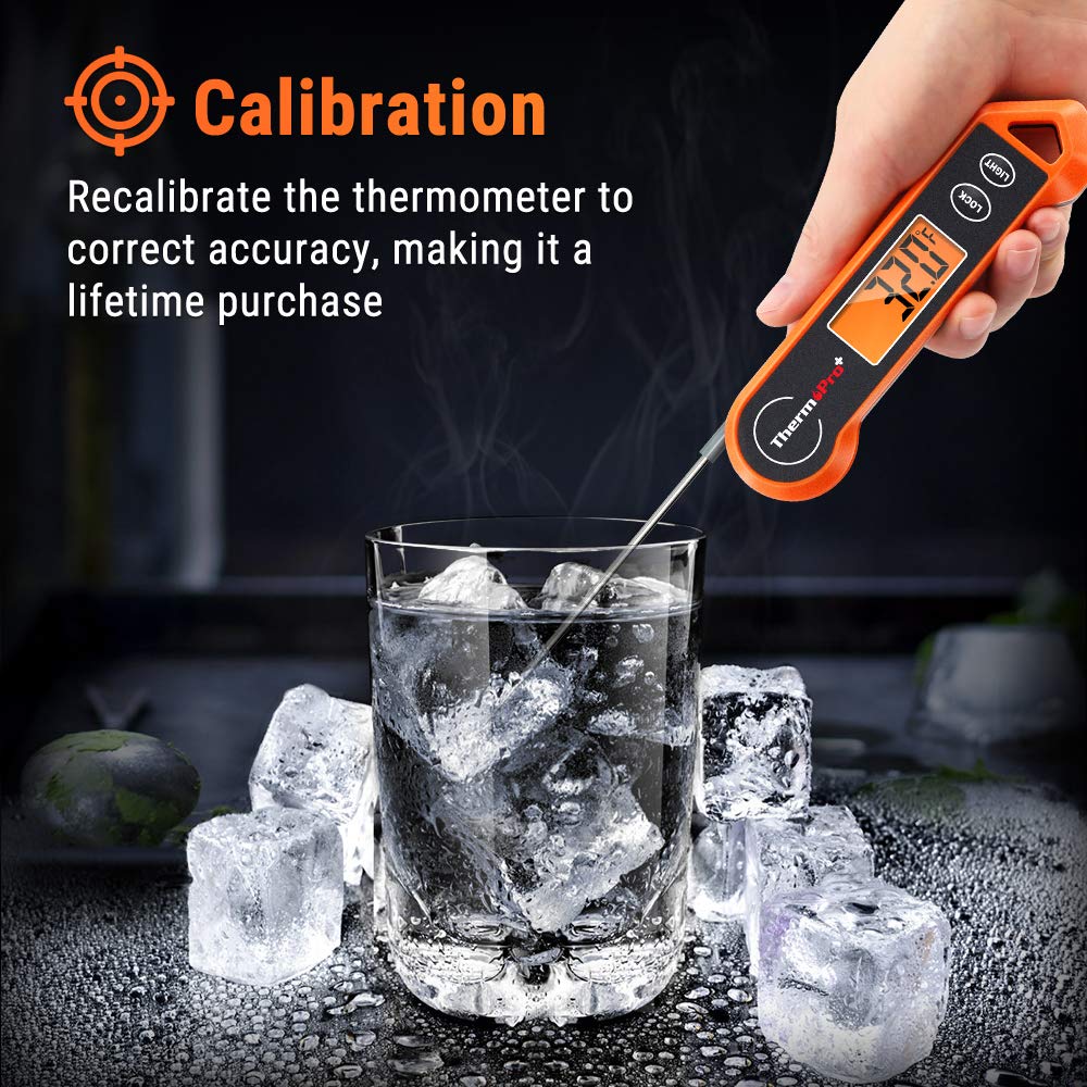Meat Thermometer Instant-Read Foldable Stainless Steel Probe