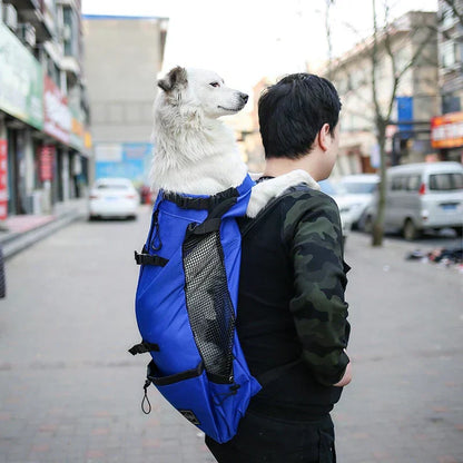 Medium Dog Backpack – Cozy Carry Bag with Safety Strap & Storage Compartments