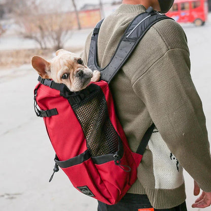 Medium Dog Backpack – Cozy Carry Bag with Safety Strap & Storage Compartments