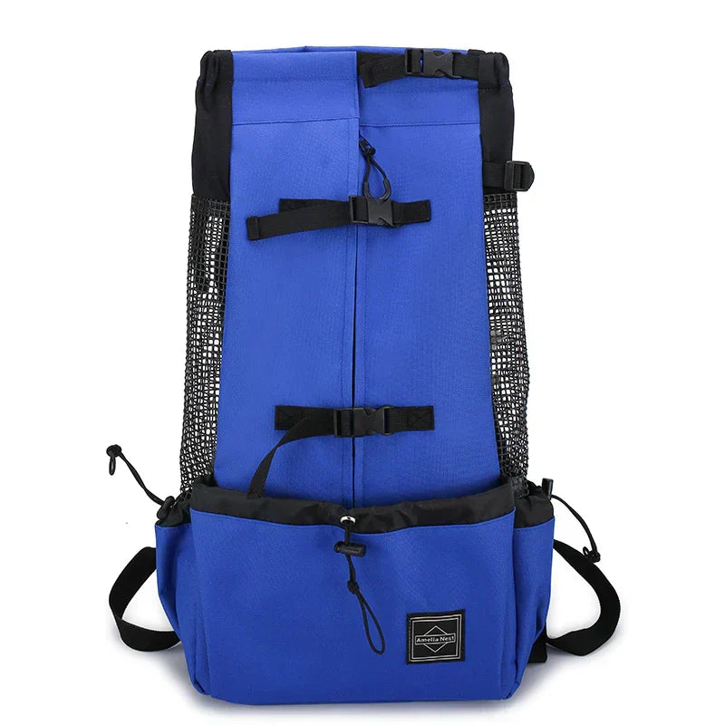 Medium Dog Backpack – Cozy Carry Bag with Safety Strap & Storage Compartments
