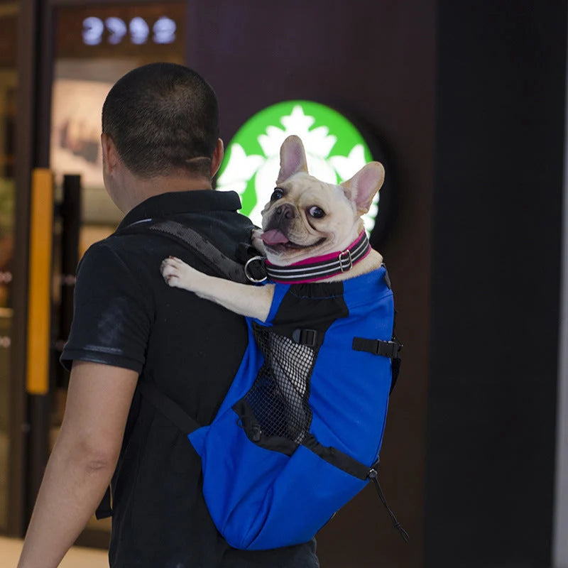 Medium Dog Backpack – Cozy Carry Bag with Safety Strap & Storage Compartments