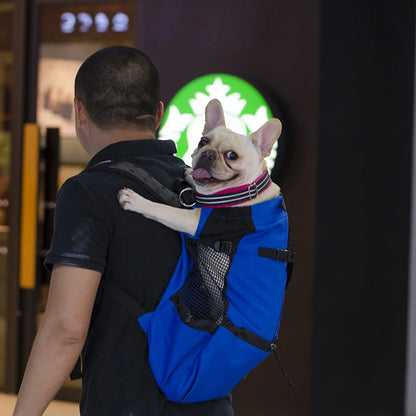 Medium Dog Backpack – Cozy Carry Bag with Safety Strap & Storage Compartments