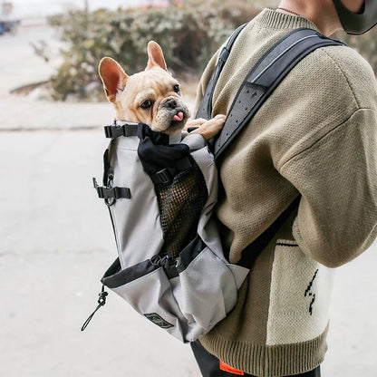 Medium Dog Backpack – Cozy Carry Bag with Safety Strap & Storage Compartments