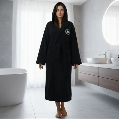 Men's Bathrobe Extra-Long Absorbent Flannel Hood & Belt