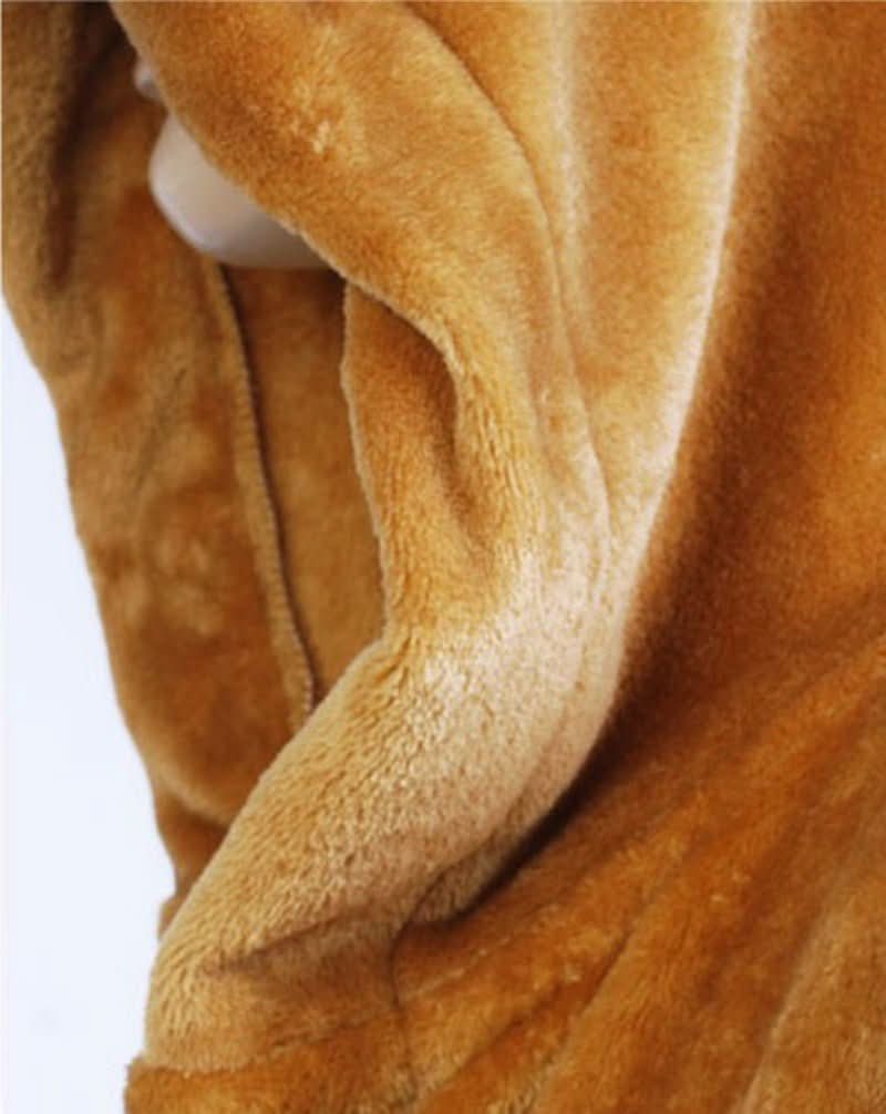 Men's Bathrobe Extra-Long Absorbent Flannel Hood & Belt