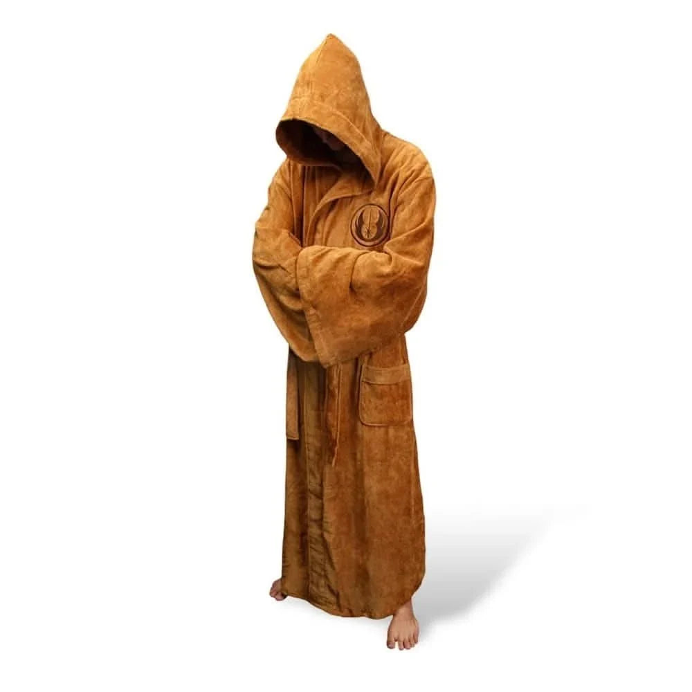 Men's Bathrobe Extra-Long Absorbent Flannel Hood & Belt