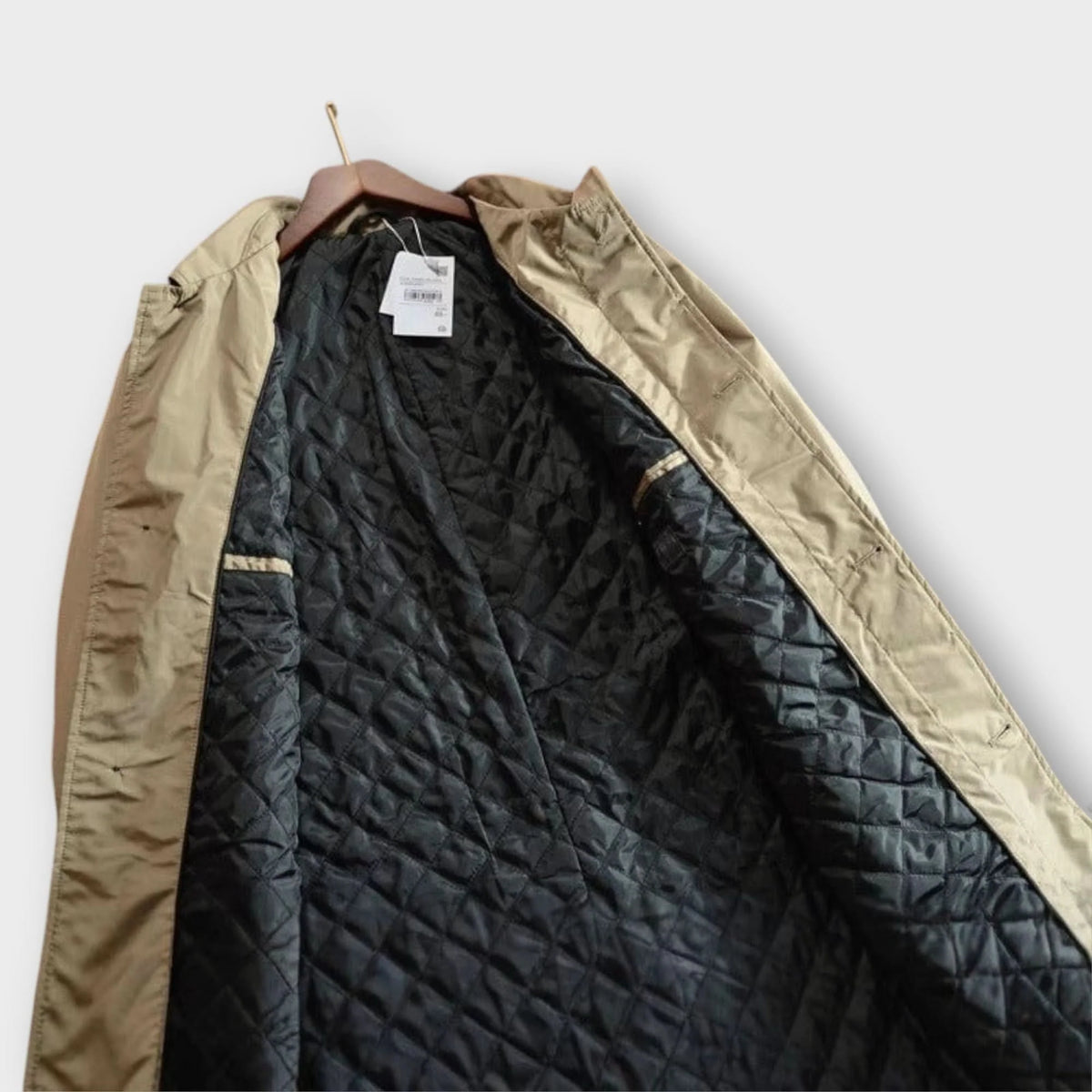 Men’s Coat Mid-Length Button-Front Two Side Pockets