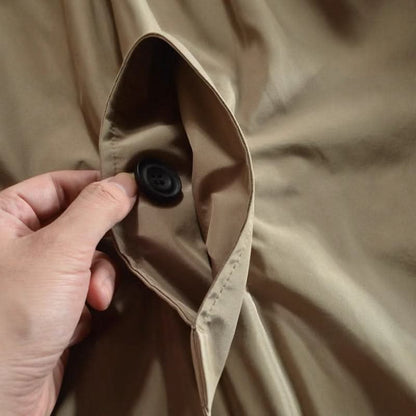 Men’s Coat Mid-Length Button-Front Two Side Pockets