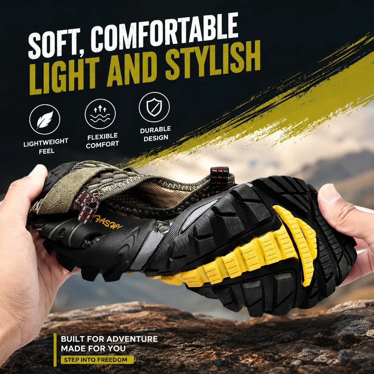Men's Hiking Shoes Breathable & Water-Resistant Anti-Slip Sole
