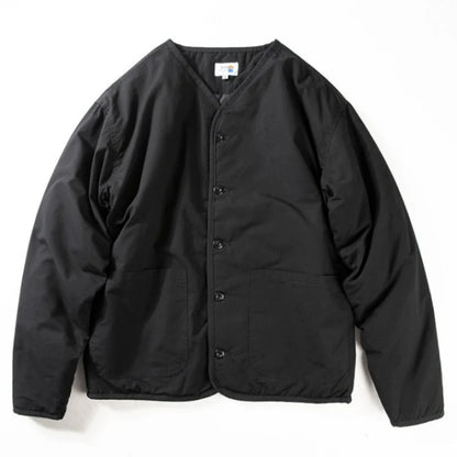Men’s Jacket Lightweight Quilted Collarless Button Front Patch Pockets