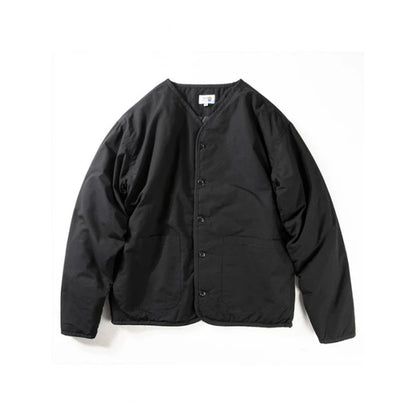 Men’s Jacket Lightweight Quilted Collarless Button Front Patch Pockets