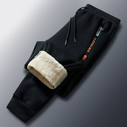 Men’s Joggers Teddy Fleece Lined Zip Pockets