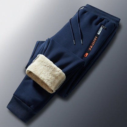 Men’s Joggers Teddy Fleece Lined Zip Pockets
