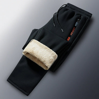 Men’s Joggers Teddy Fleece Lined Zip Pockets