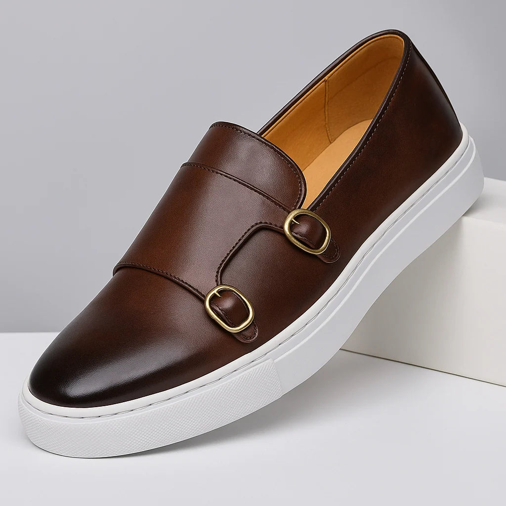 Men's Monk Strap Loafers Lightweight Cushioned Sole