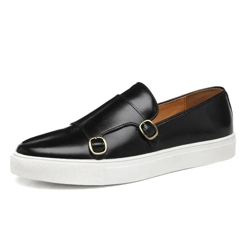 Men's Monk Strap Loafers Lightweight Cushioned Sole