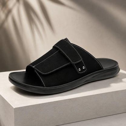 Men's Slide Sandals Adjustable Strap & Cushioned Sole