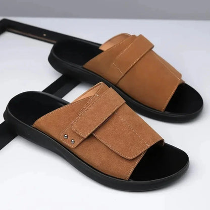 Men's Slide Sandals Adjustable Strap & Cushioned Sole