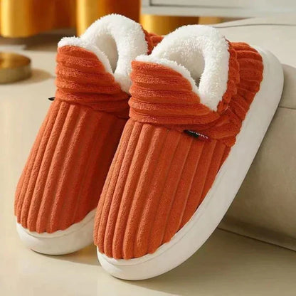 Men’s Slippers Plush Lined Non-Slip Rubber Sole