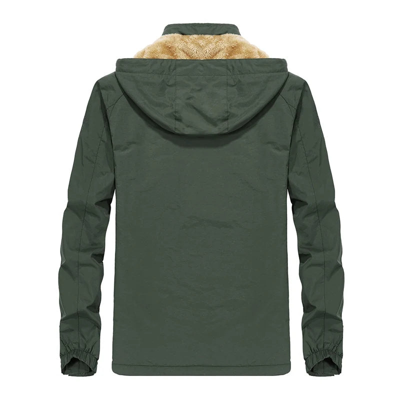 Men’s Softshell Jacket Windproof Teddy Fleece Lined Hooded