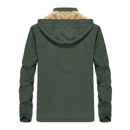 Men’s Softshell Jacket Windproof Teddy Fleece Lined Hooded