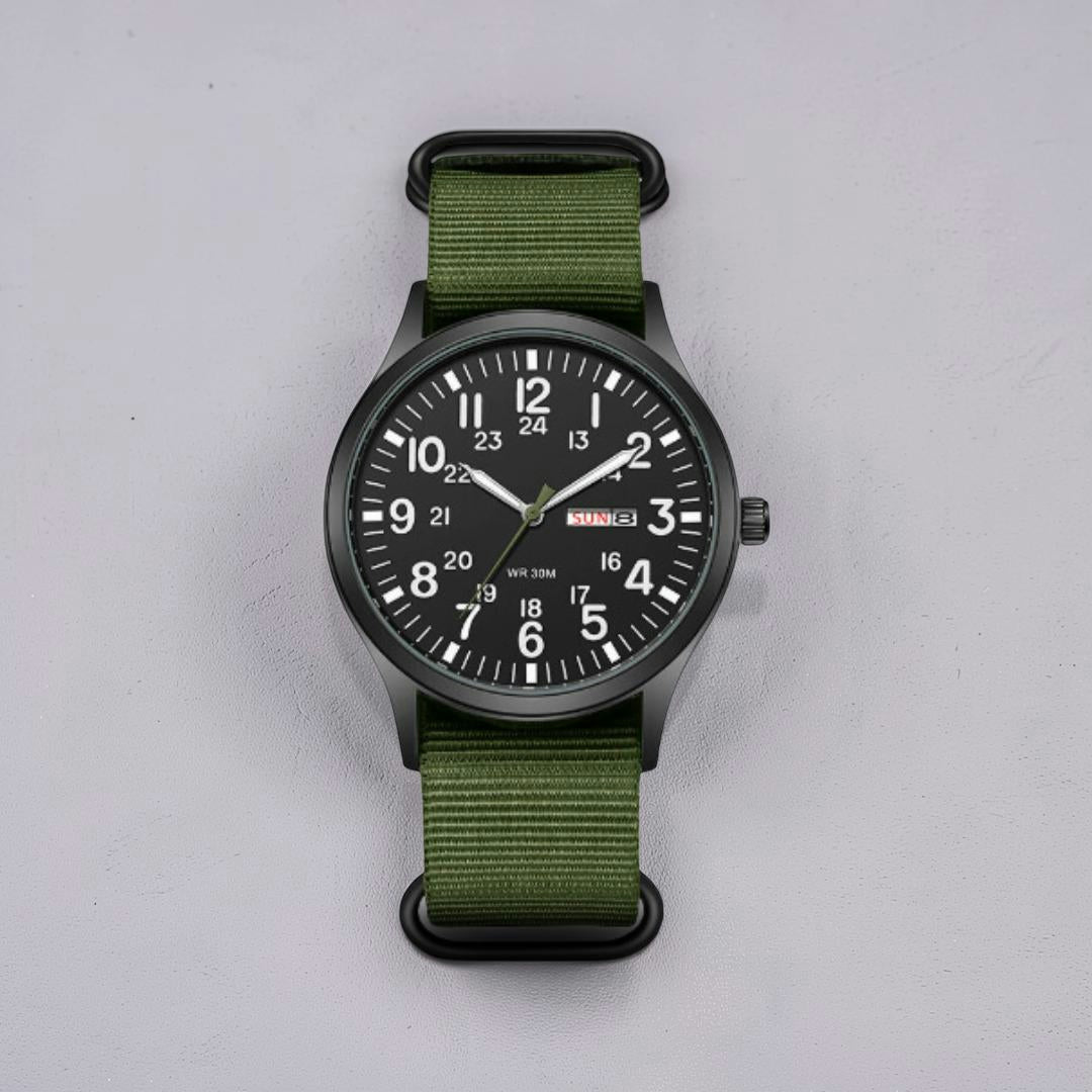 Men's Watch Military Style Waterproof NATO Strap