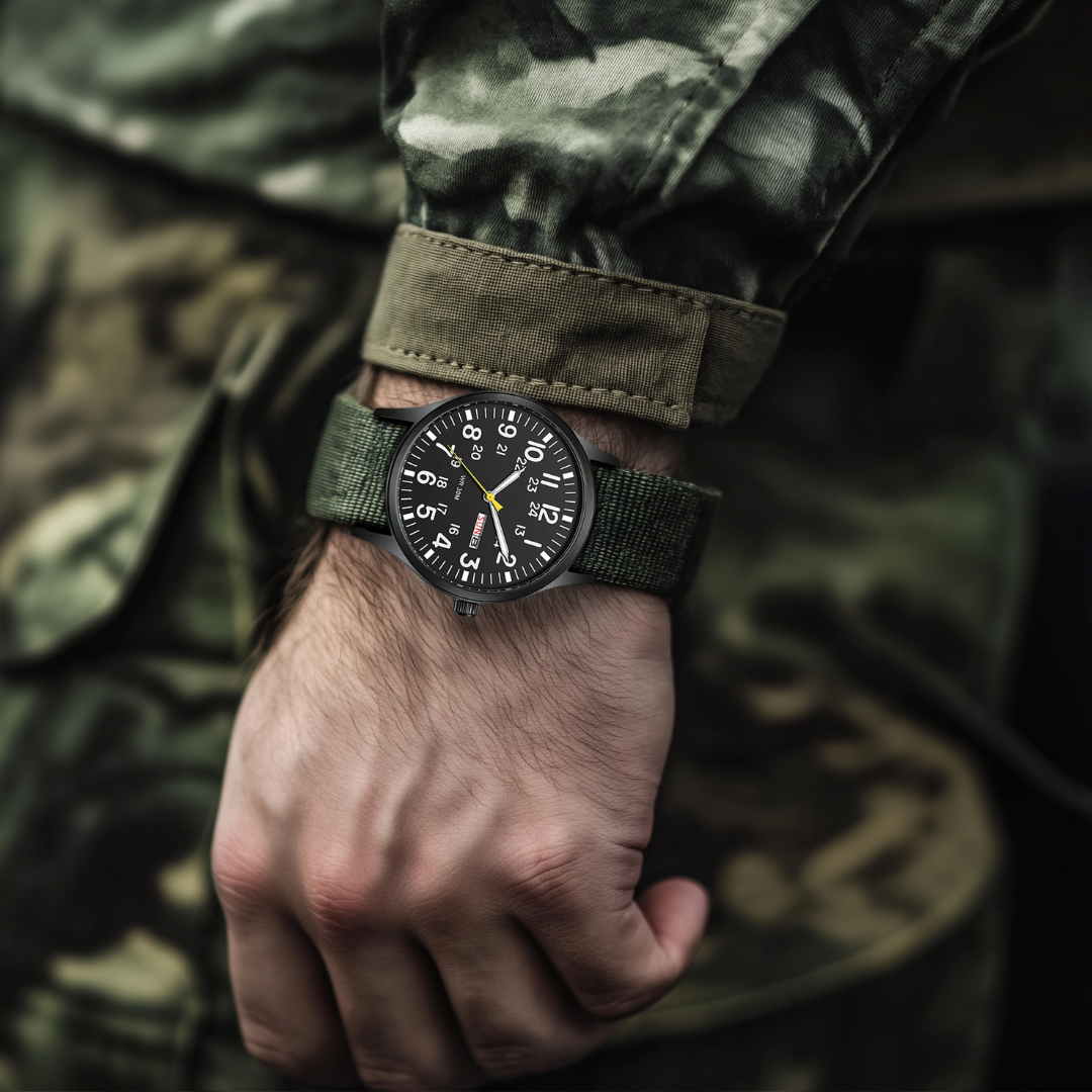 Men's Watch Military Style Waterproof NATO Strap