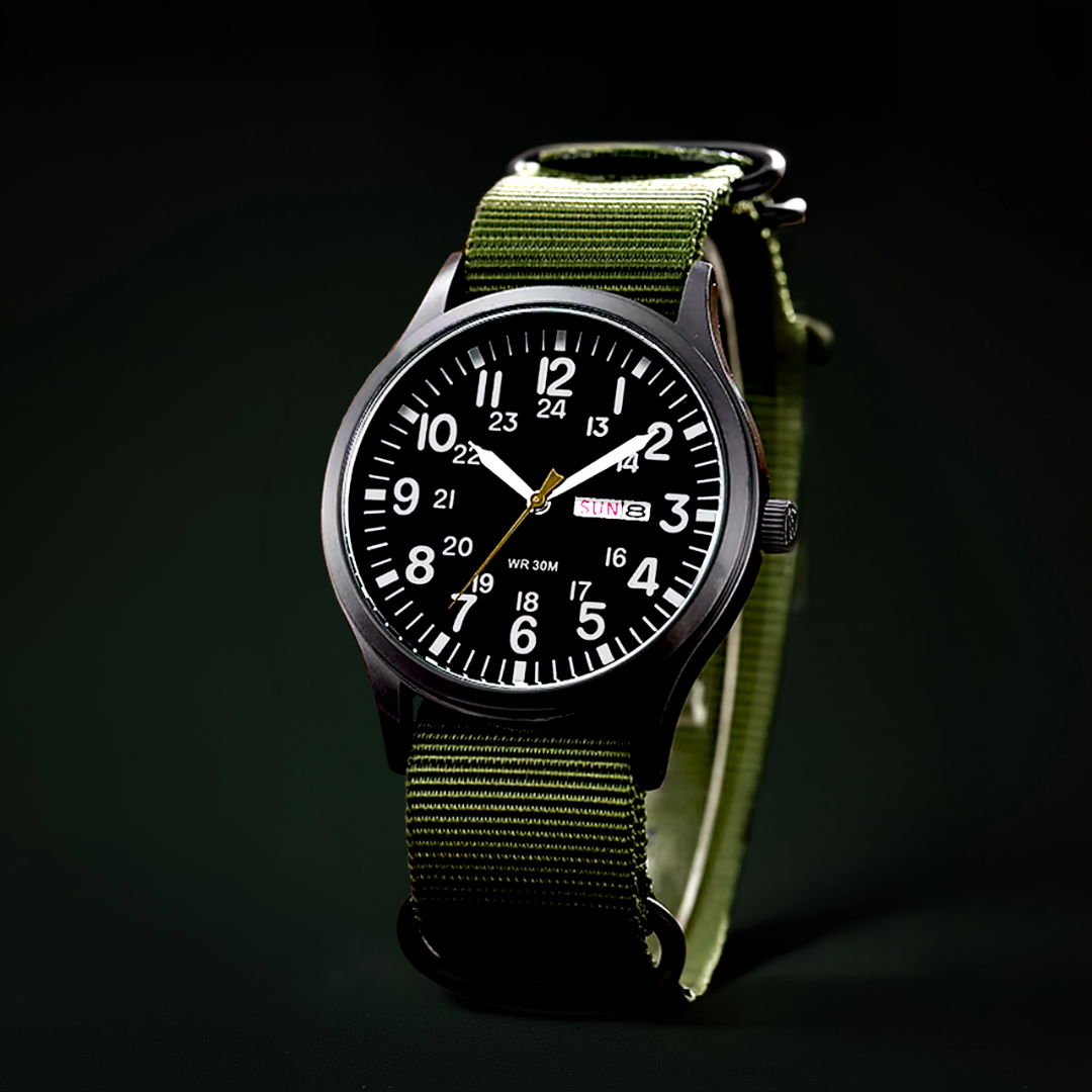 Men's Watch Military Style Waterproof NATO Strap