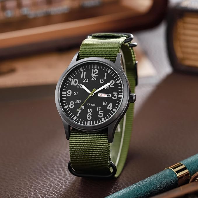 Men's Watch Military Style Waterproof NATO Strap