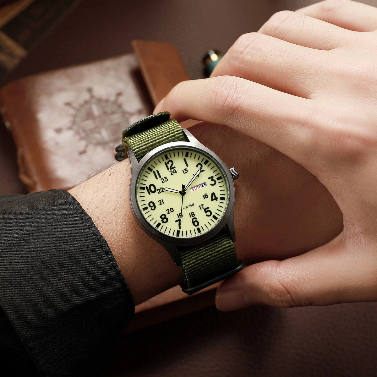 Men's Watch Military Style Waterproof NATO Strap